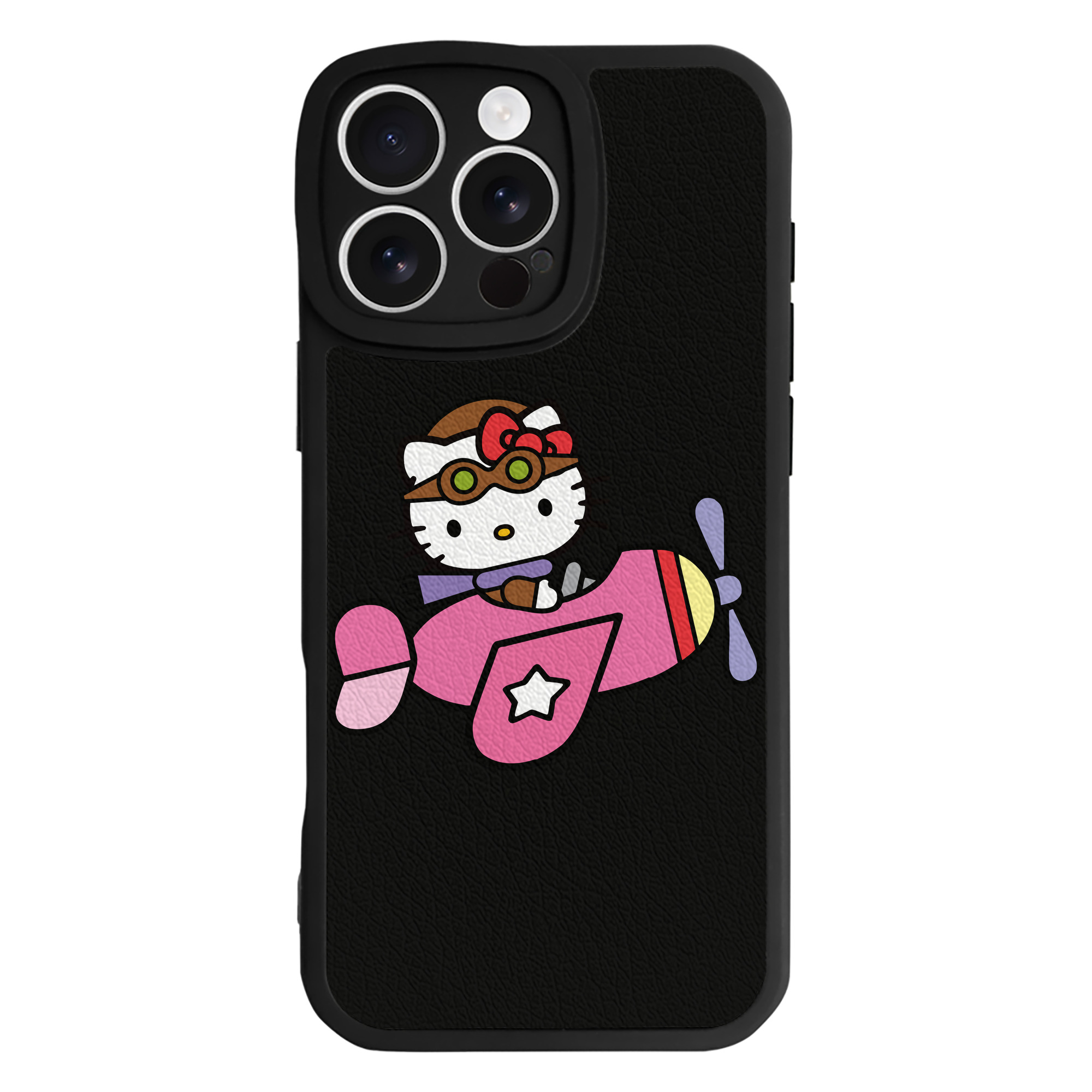 （画像用） Hello Kitty ハローキティ 【iPhone 16シリーズ対応】シリコンスマホケース（レザー調） 材質：シリコン